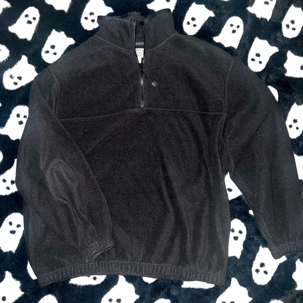 Men's Black Quarter-Zip Sweater